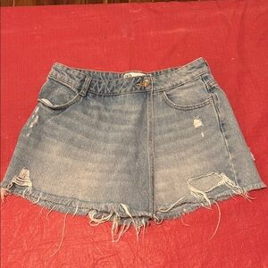 Zara Blue Skater Mini Skirt Casual